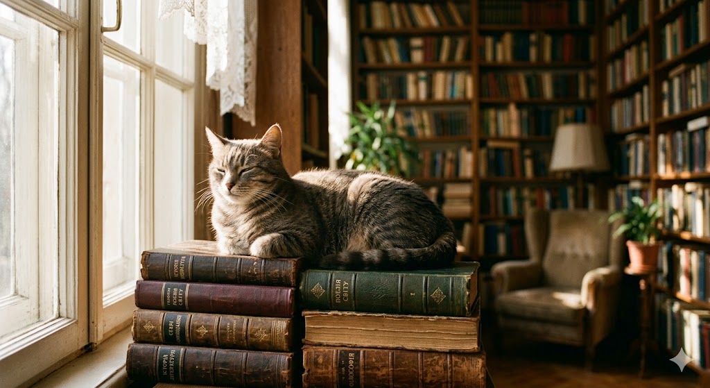 Котик на книгах Котик на книгах
